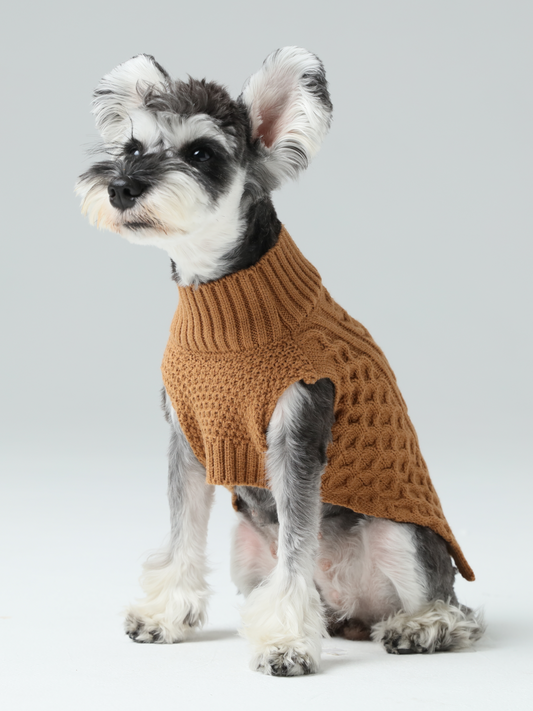Pet Sweater Vest - Toffee Orange